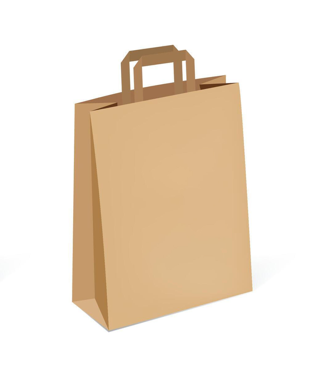 Paper Bags - kraft-flat-handle-paper-bag